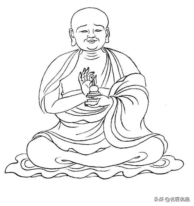 降龙罗汉白描图高清图片,降龙伏虎罗汉图白描