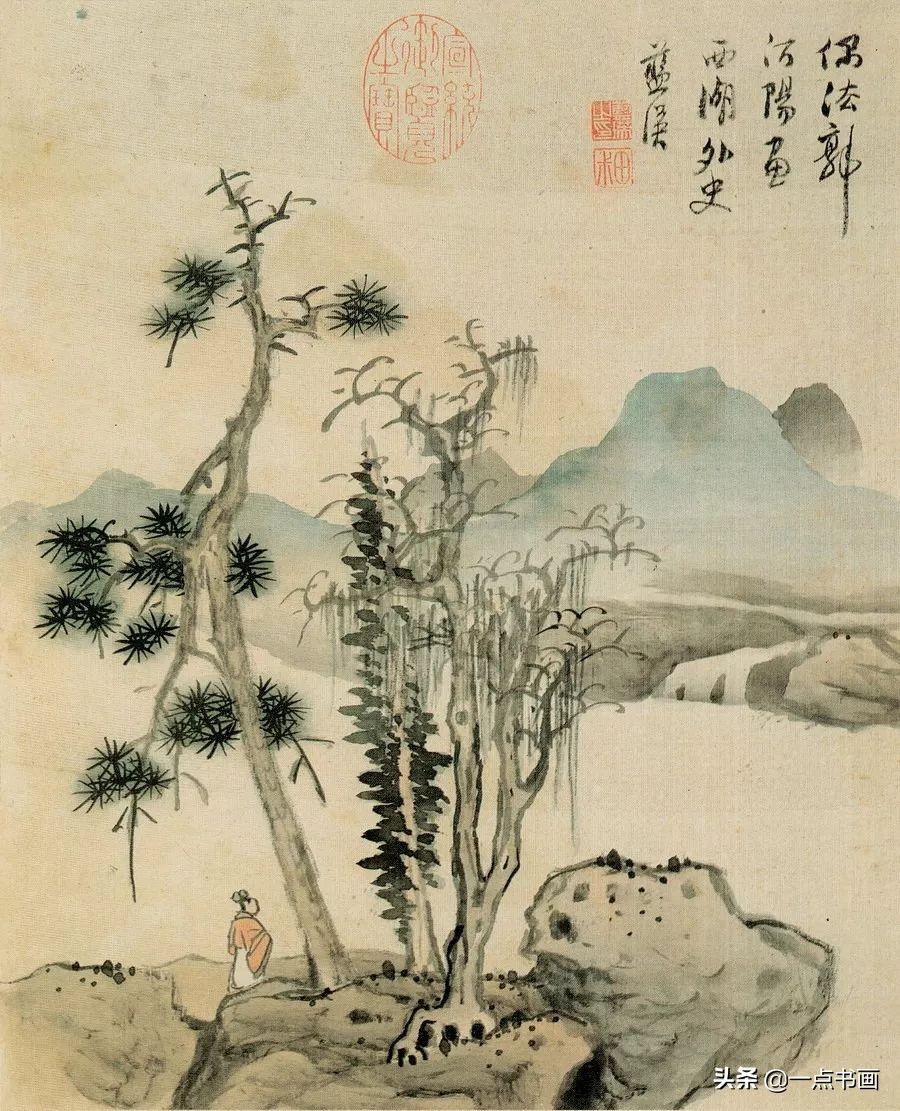 明画家蓝瑛溪山幽居图,明蓝瑛山水画全集