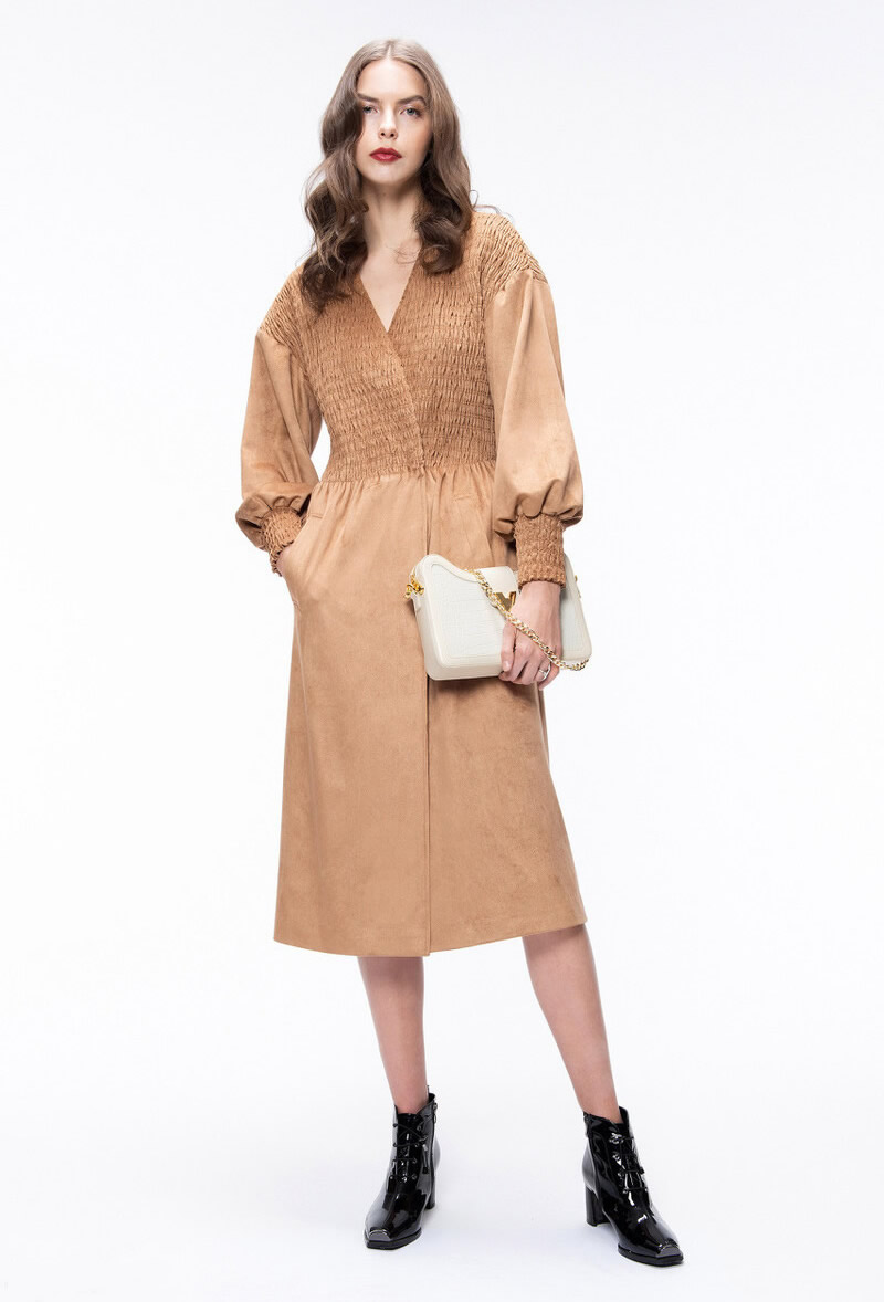 秋冬气质款连衣裙大衣,女士正装套装裙子