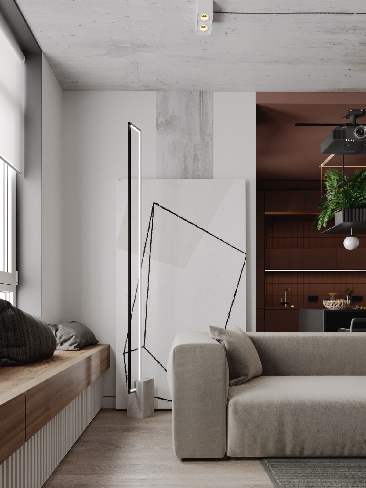 小户型餐厅客厅一体化装修简约风,客厅厨房一体小户型现代简约装修