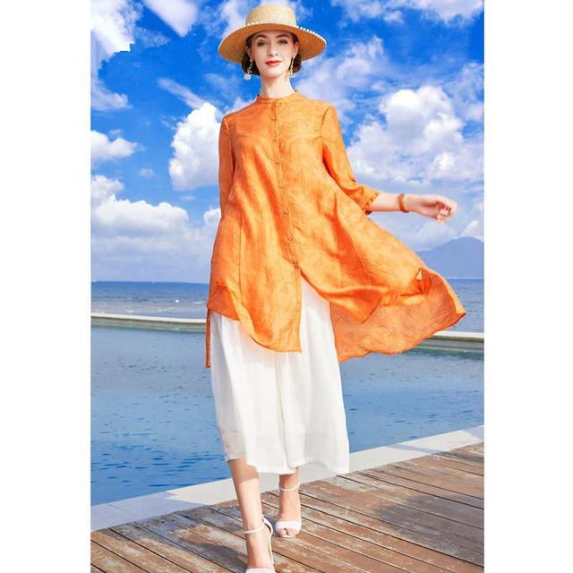 中年女人大摆网纱裙,老年女人穿的雪纺裤子