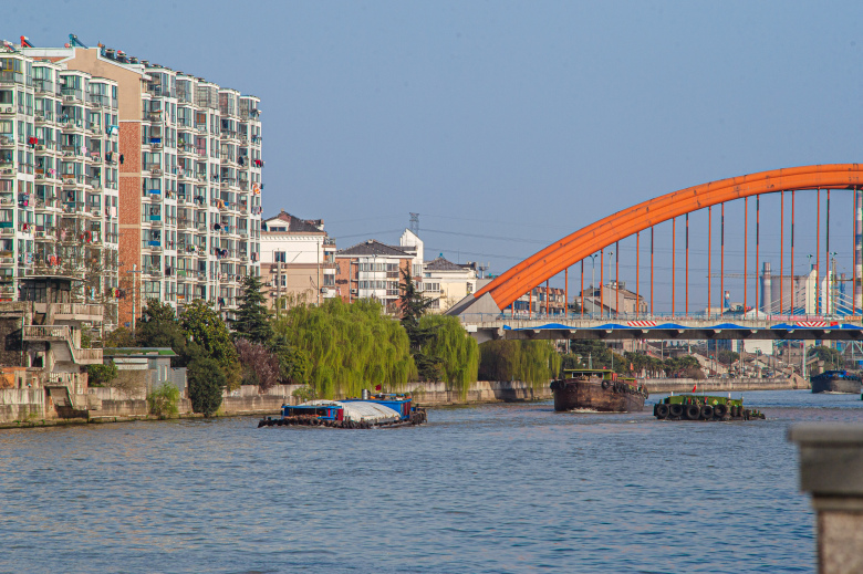 常州戚墅堰运河景观,常州运河公园景观