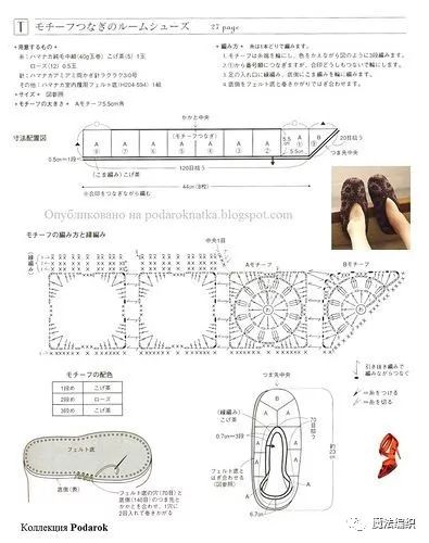 钩针人字拖鞋大全图解,钩针钩拖鞋全部教程