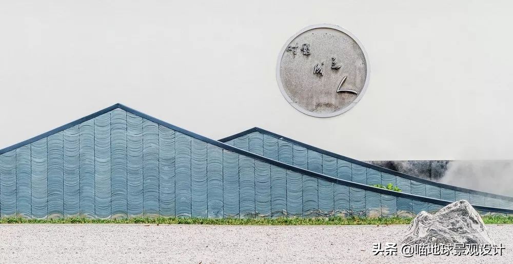 景墙圆形造型价格,简洁欧式庭院景观墙设计