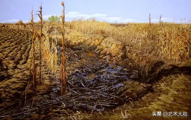 张冬峰油画风景作品欣赏,油画大师张晓刚