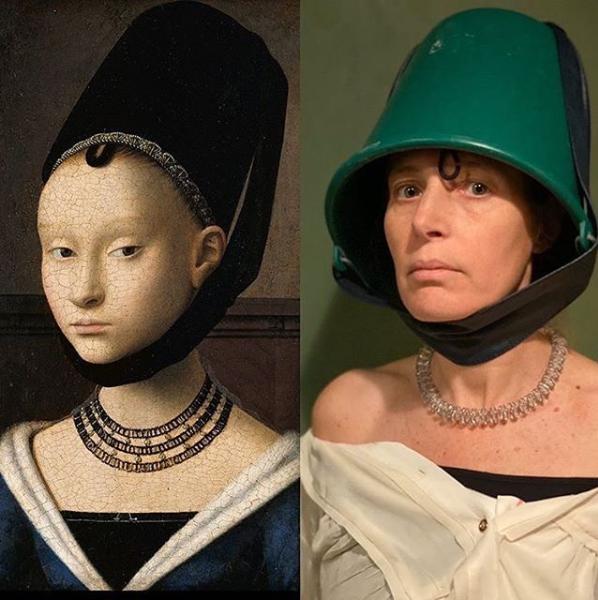 世界名画人物模仿搞笑,外国人恶搞画作