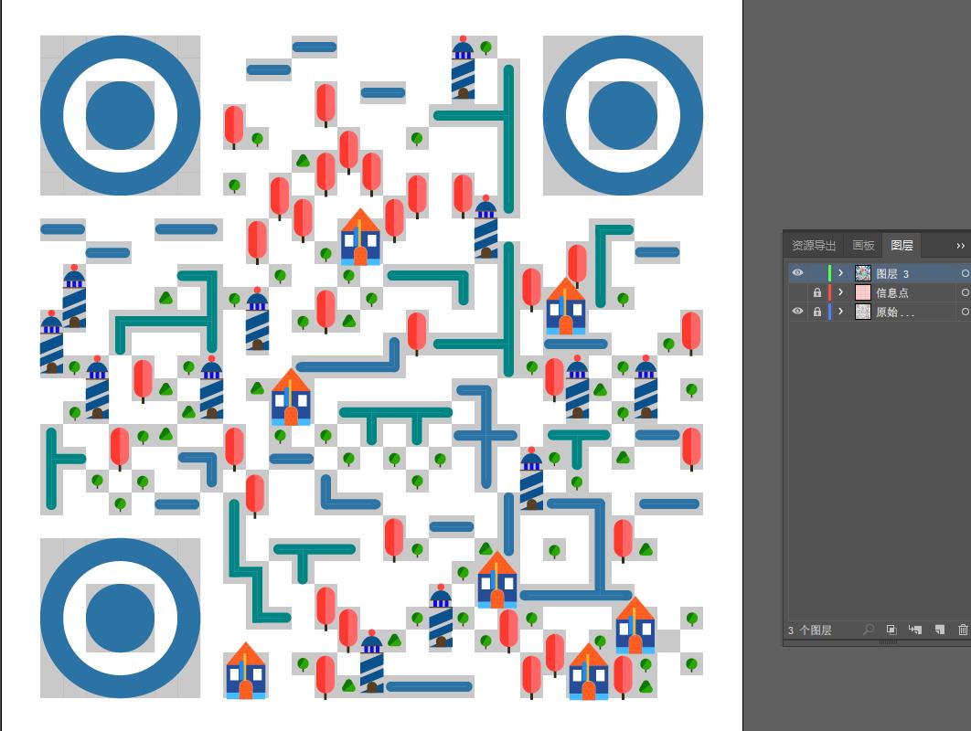 ai艺术风格二维码制作,艺术数字ai设计