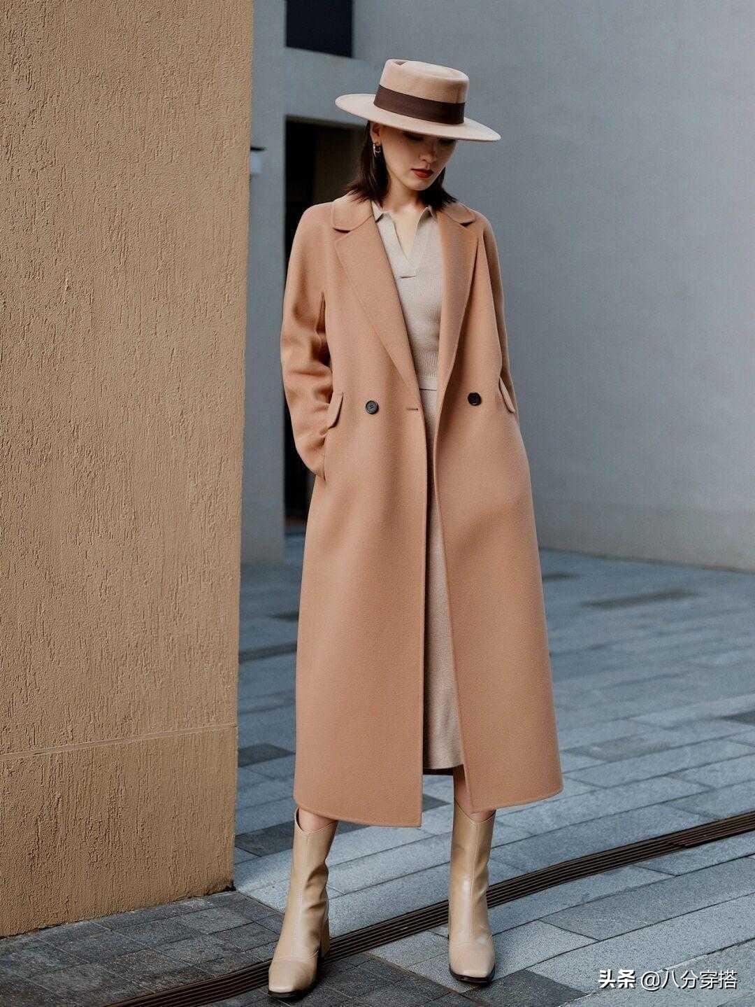 棕色大衣秋冬高级感,休闲黄棕色大衣怎么穿出高级感