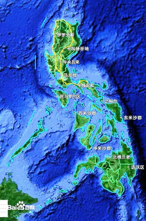 菲律宾行政区域划分详细图,菲律宾特区分布图