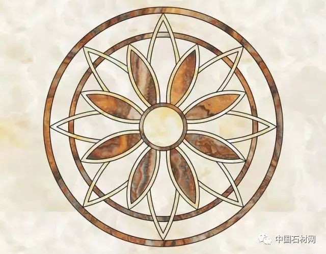 石材水刀加工方法,地面玄关石材水刀拼花效果图