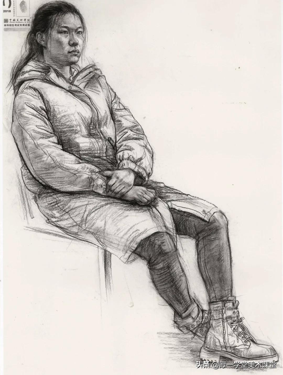 中国美院高分卷2020素描试卷,中国美院素描作品欣赏