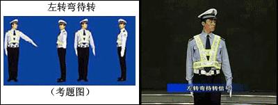 交警变道信号手势图解,考科一交警手势图解