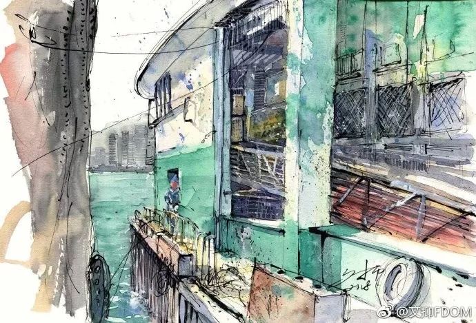 淡彩钢笔画技法,钢笔淡彩画基本知识