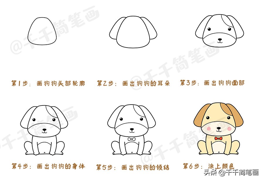 数字简笔画1到10创意画小动物,一个圆画小动物100种简笔画