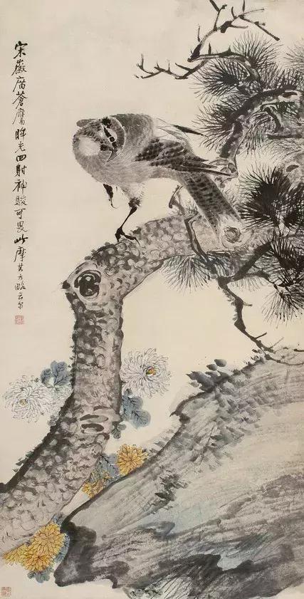 潘天寿100幅花鸟画欣赏,潘天寿花鸟画构图法