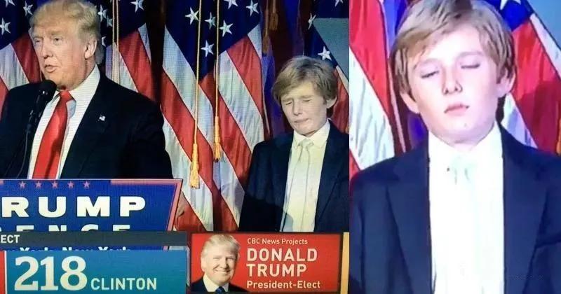 川普的小儿子颜值,川普的小儿子颜值逆天