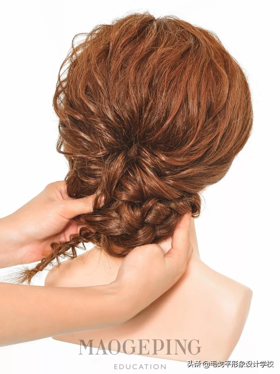 韩式新娘敬酒盘发,韩式打编低盘发新娘造型