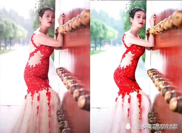 婚纱照胖子p图前后对比,婚纱照p的差别大吗