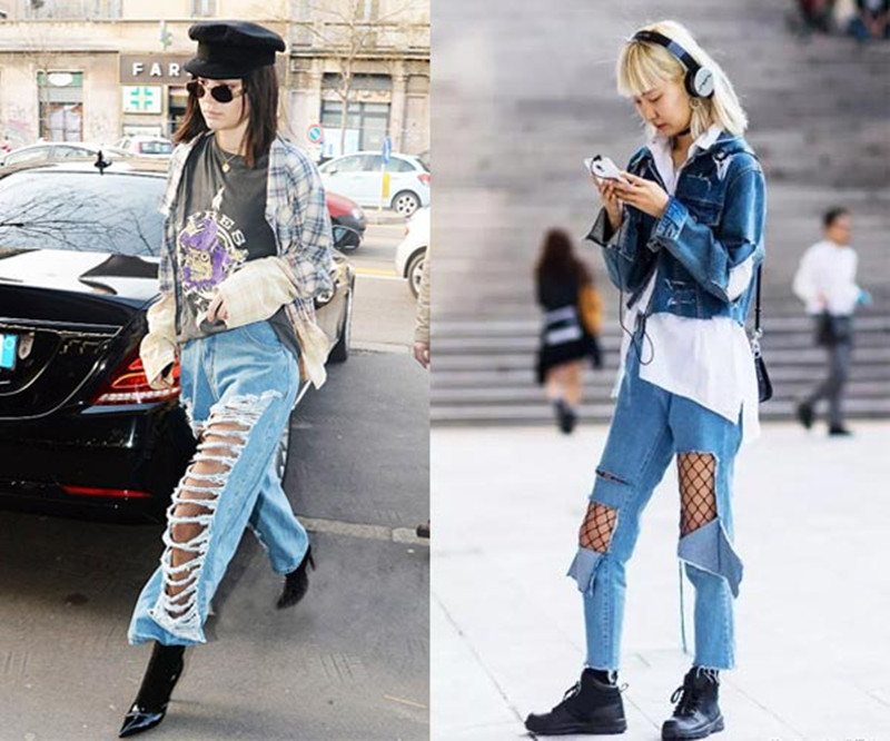 破洞裤潮街,江浙沪破洞裤潮