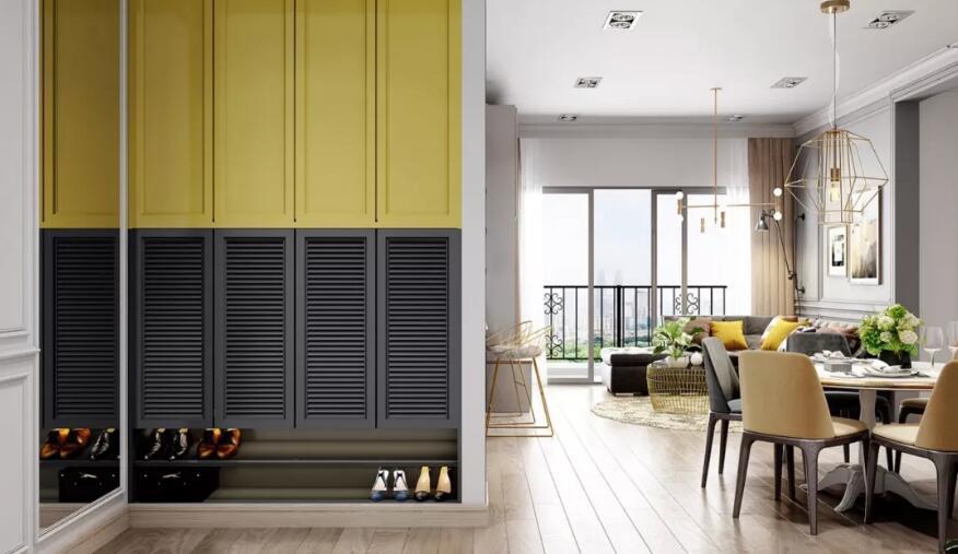 入户门厅造型设计,入户只能做一扇门的鞋柜怎么设计