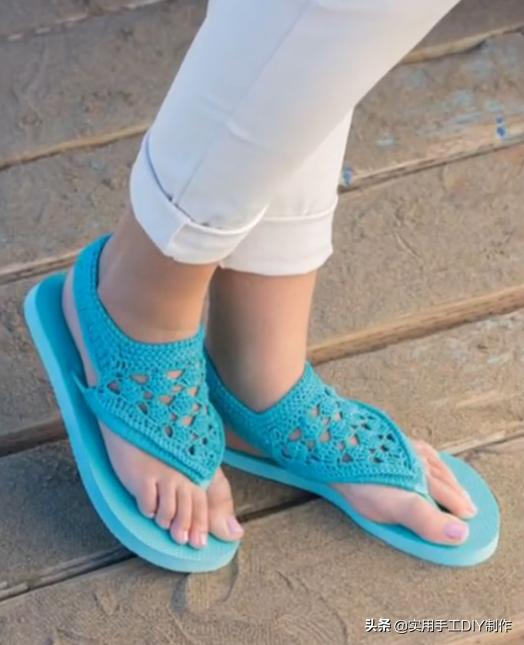 针织作品70款简约,手工针织凉鞋花样图