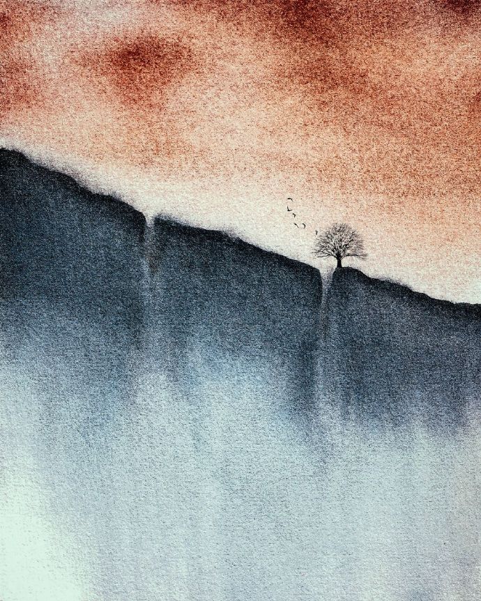 禅悟人生绘画作品,极简禅意绘画作品