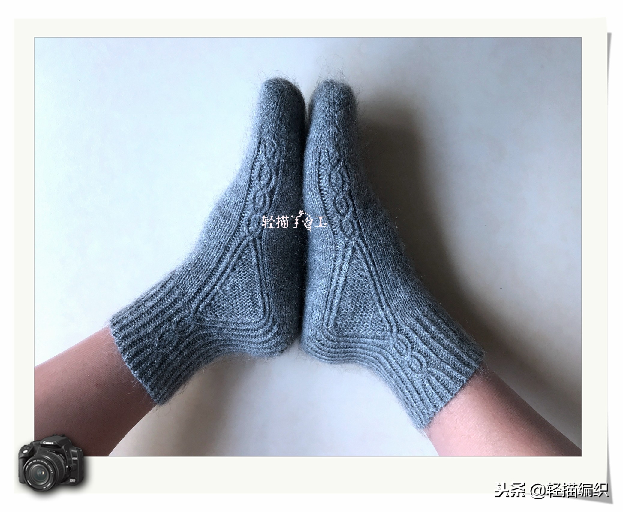 从脚尖开始往下织的毛线袜,手编毛线袜从脚尖开始编织