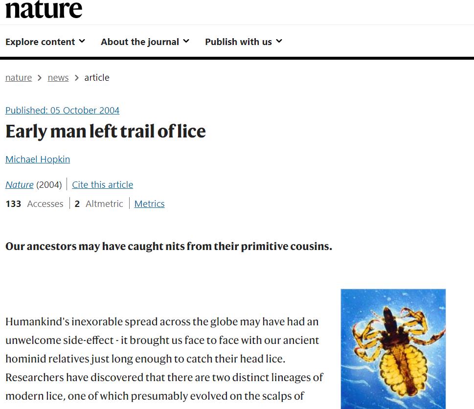 存在上亿年的虱子为何突然不见了,虱子灭绝了为什么消失不见了