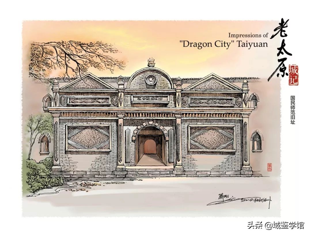 另类钢笔手绘,钢笔速写古建风景