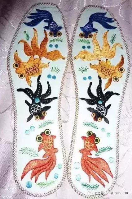 鞋垫手工刺绣最好看复杂的图案,刺绣作品展示简单