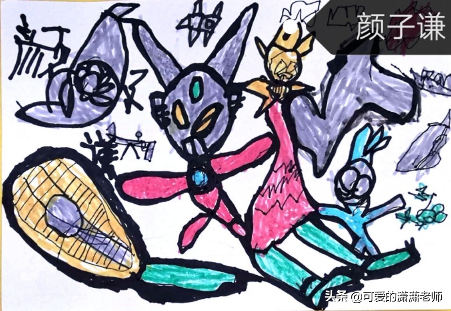 各种各样的线条图案大班,神奇的线条美术大班作品图片