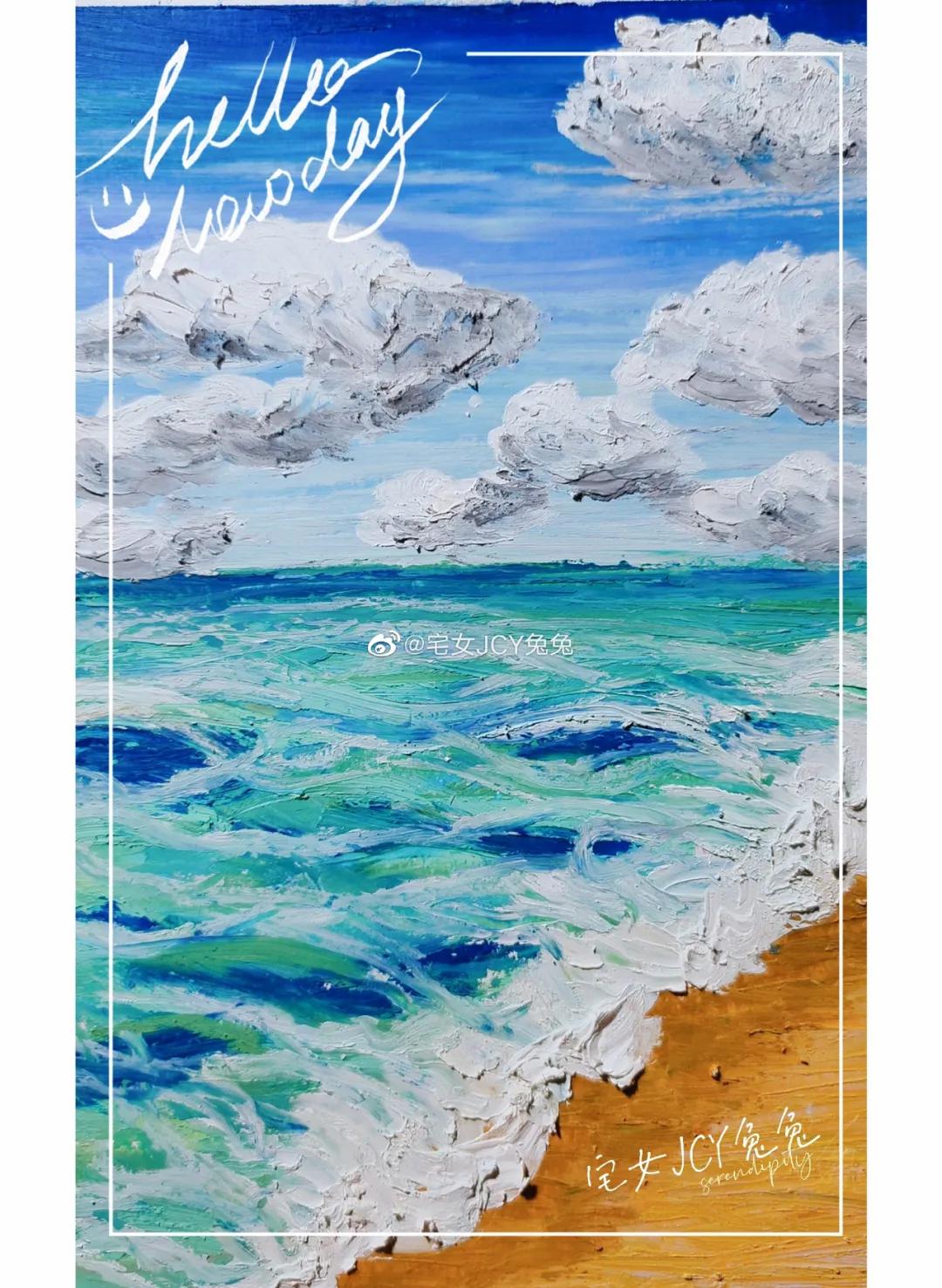 简单又好看的重彩油画棒作品,美到极致的风格绘画