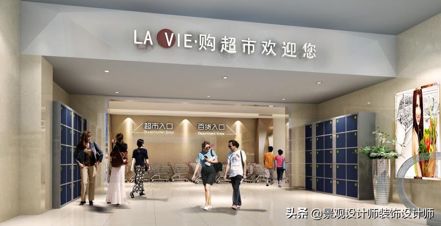 商场店铺设计案例图纸,超市设计图解大全