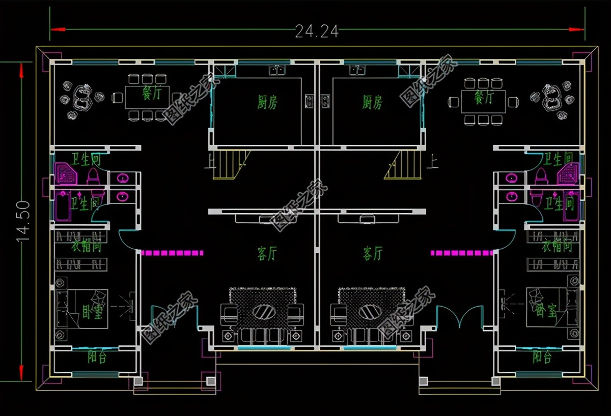 农村自建别墅推荐180平双拼,农村自建房六开间兄弟双拼