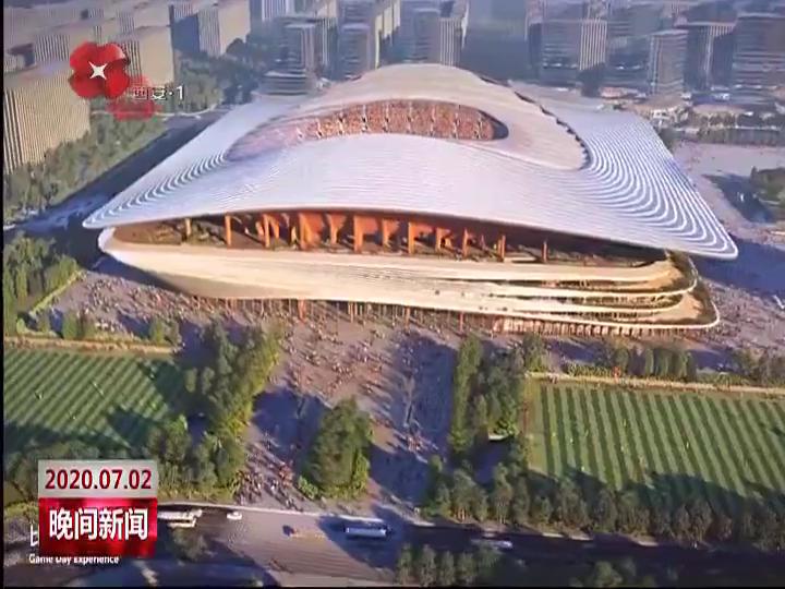 西安国际足球中心展示中心,西安国际足球中心夜景