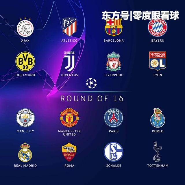 欧冠16强有哪些球队比赛,欧冠16强有什么球队