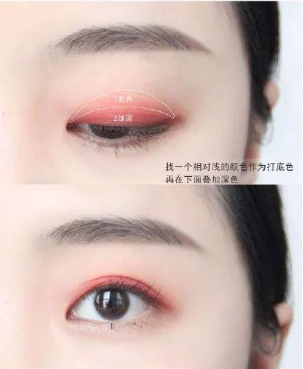 新手眼影入门四种画法,眼影新手入门画法大地色