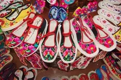 中国风纯手工绣花鞋,传统绣花鞋手工