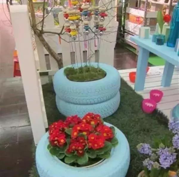 旧轮胎千万别扔变废为宝,旧轮胎不割怎么样做花盆