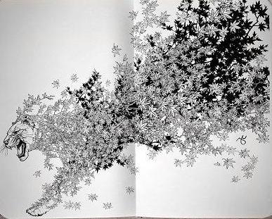 针管笔画向日葵,针管笔画100幅欣赏