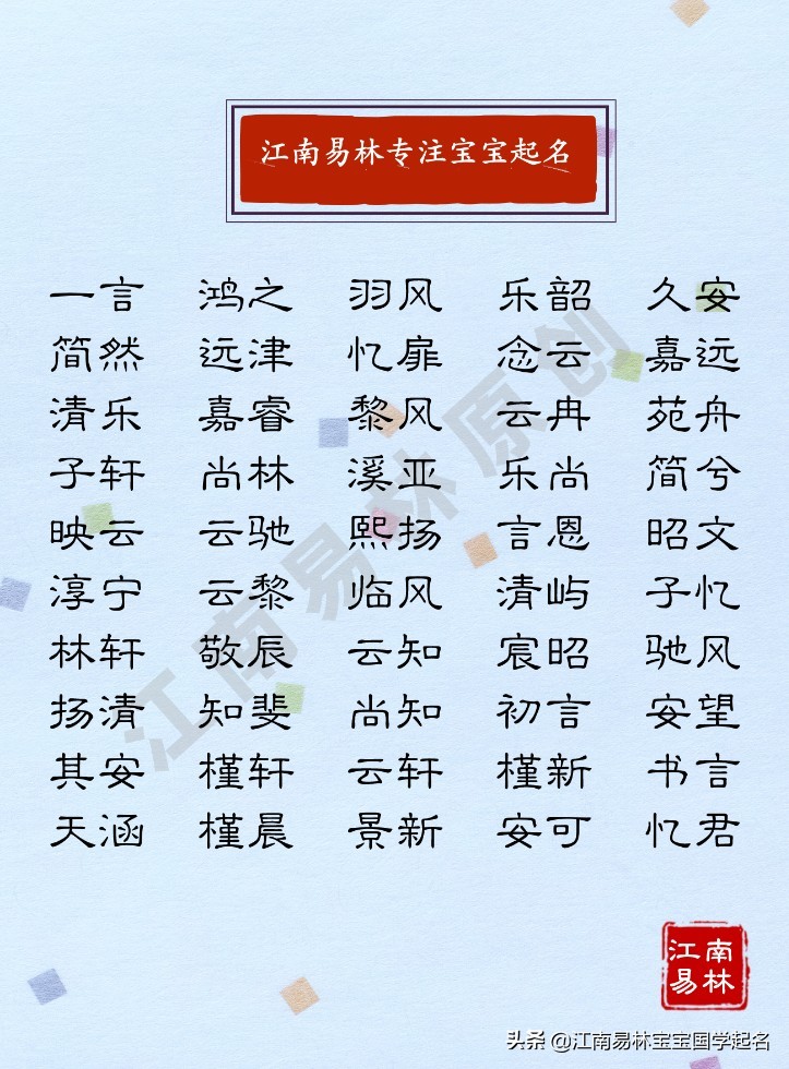 这些福气满满的名字,宛如幸运星降临,人生之路无往不利