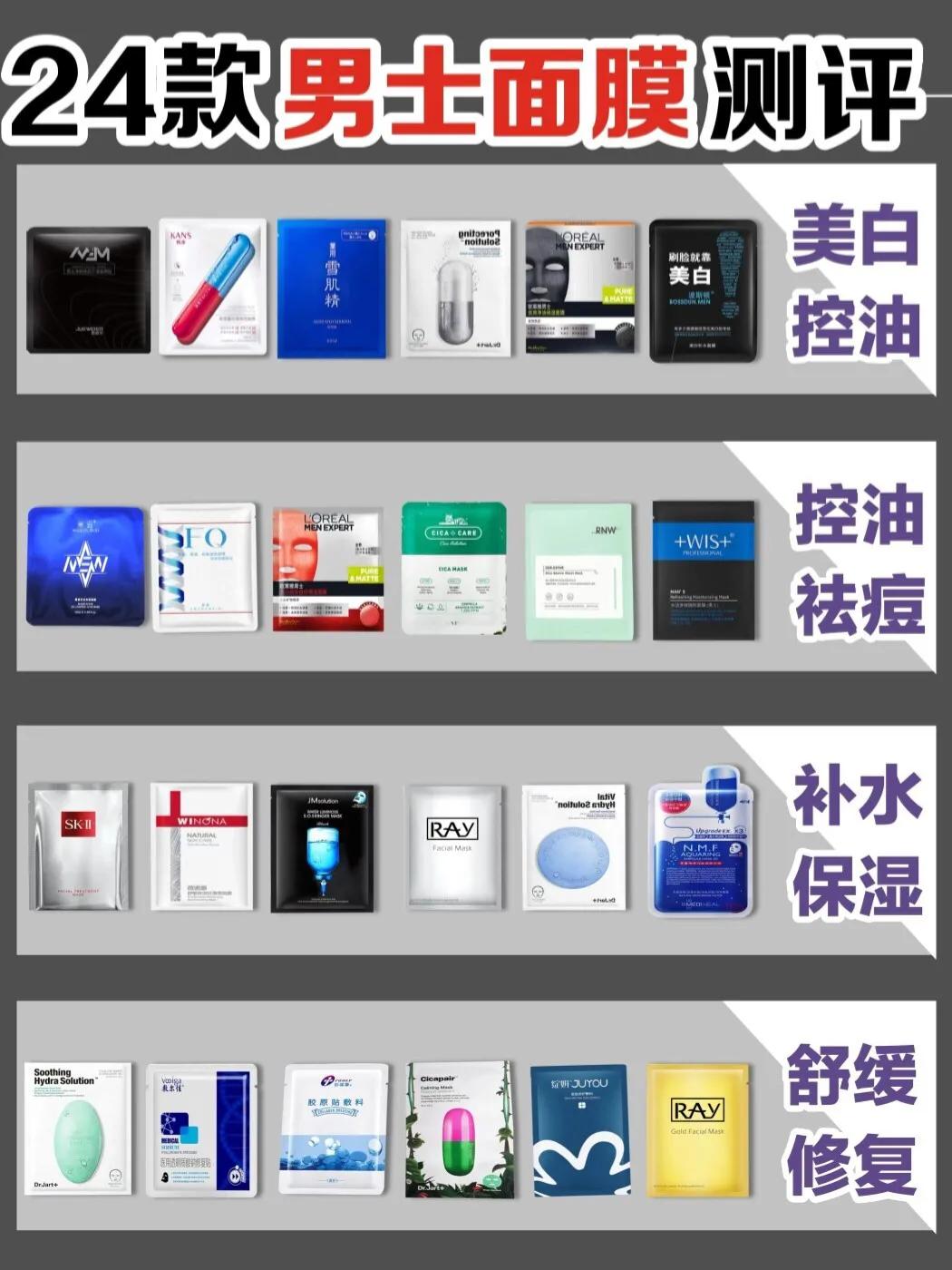 男士夏天面膜,男士面膜推荐清爽
