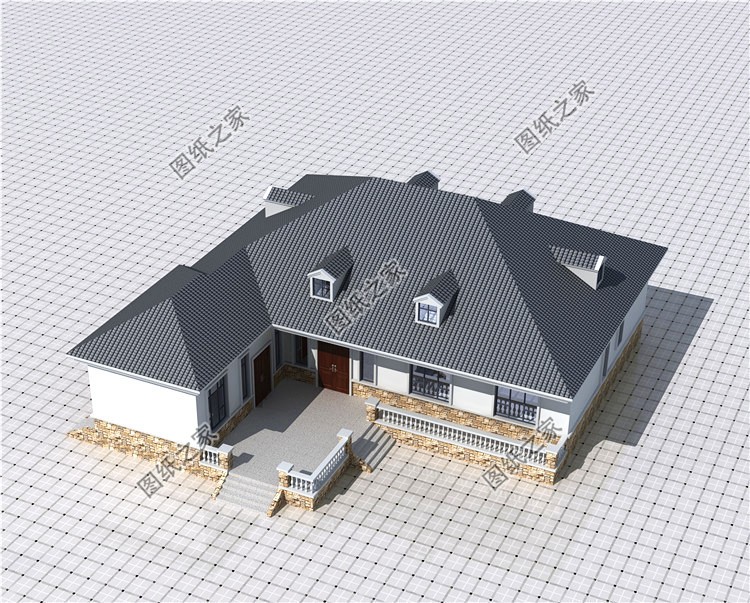 7字型一层别墅,16米x7米一层别墅
