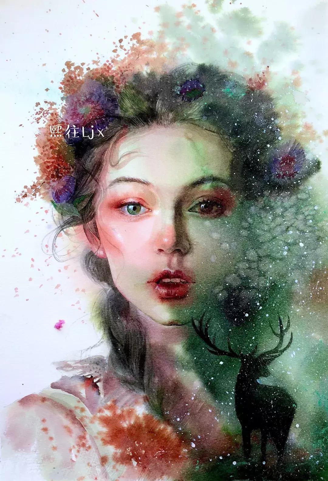 古风绘画线描,100张绝美古风女线描手绘