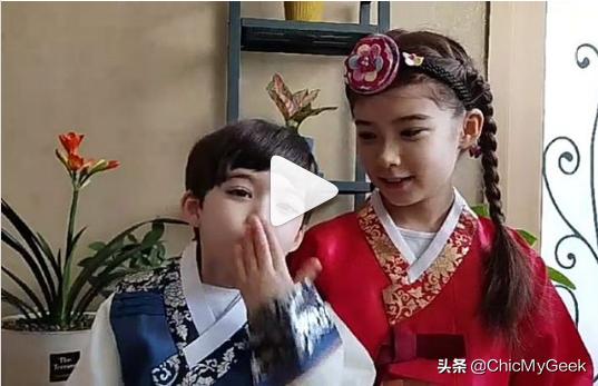 混血兄妹萌视频,美韩混血双胞胎网红