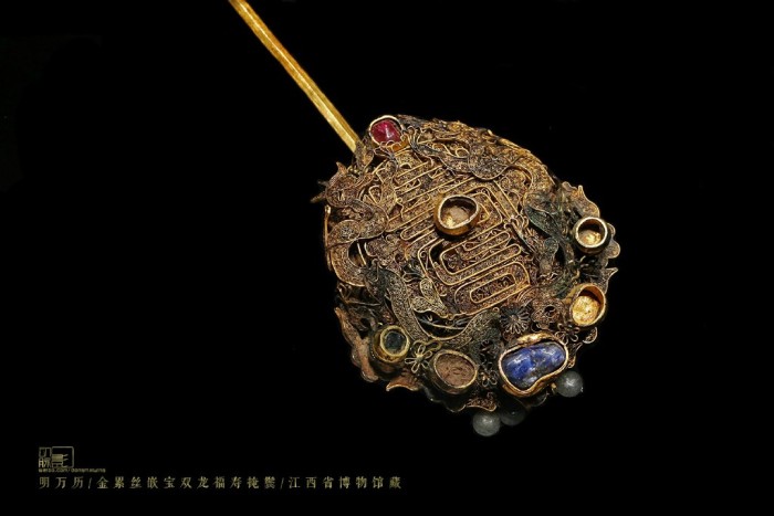 南京博物馆黄金玉器,博物馆古代黄金饰品