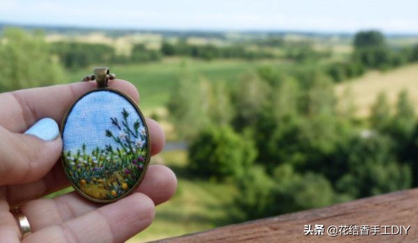 简单的刺绣秒学会,简单做美丽项链