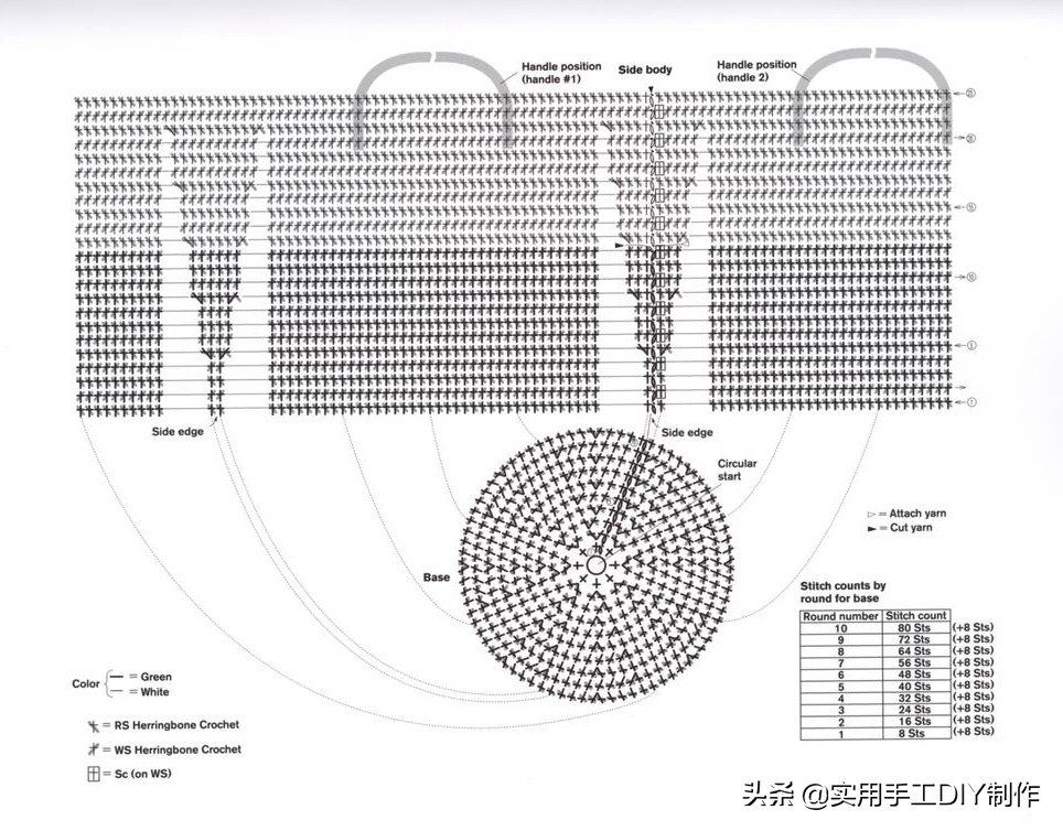钩简约包包教程视频,适合夏天背的钩编包包花样图解
