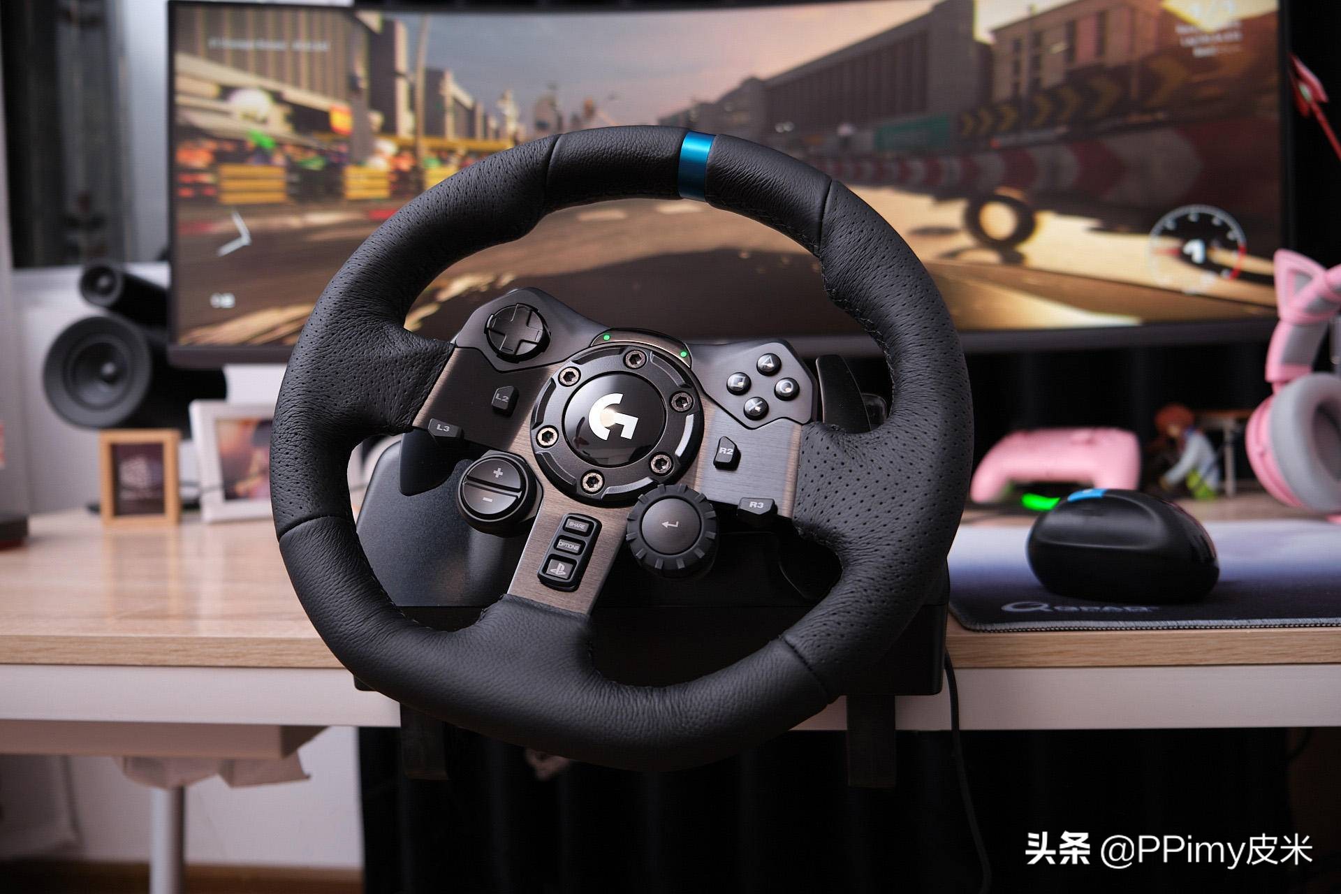 罗技全新方向盘g923开箱,罗技g923配啥座椅