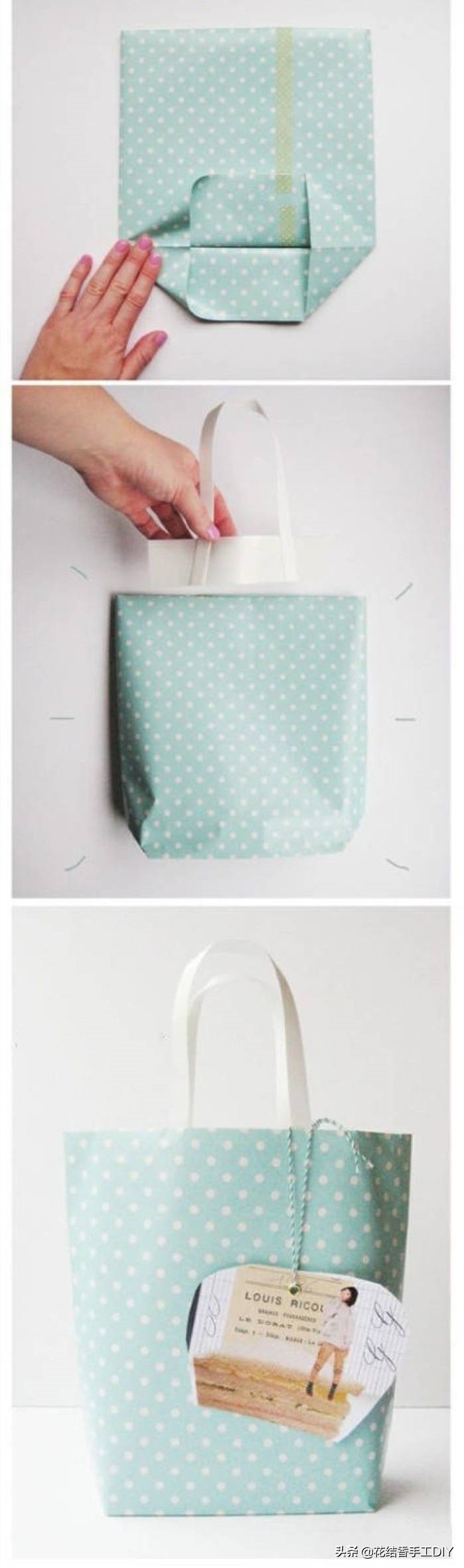 扁平型正方形礼物包装教程简单,手工diy礼物会说话